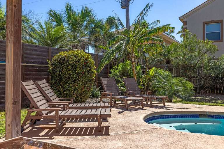 Enjoy relaxing in the backyard and catching some sun! Enjoy relaxing in the backyard and catching some sun!