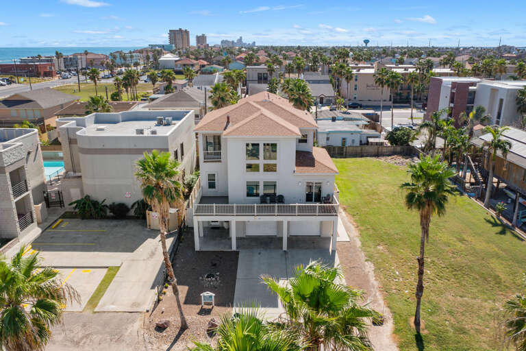 Aerial view of the property.