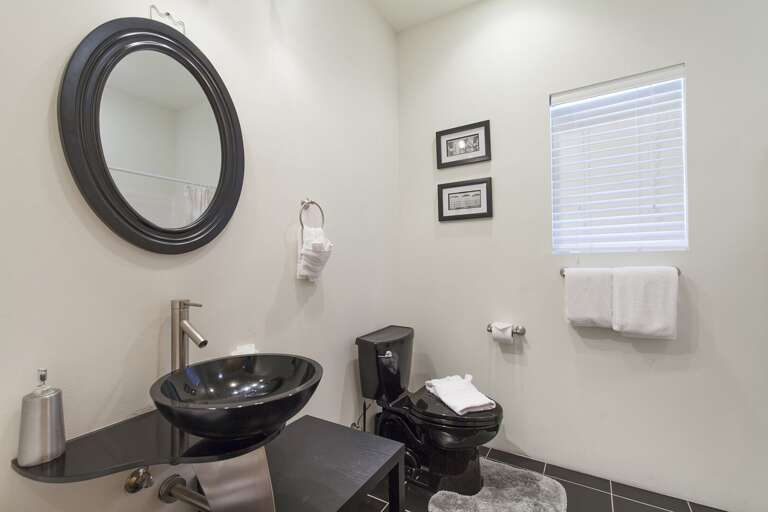 Shared guest bathroom.