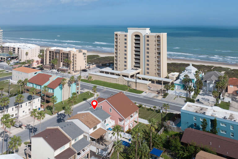 Aerial view of property just steps away from the ocean Aerial view of property just steps away from the ocean