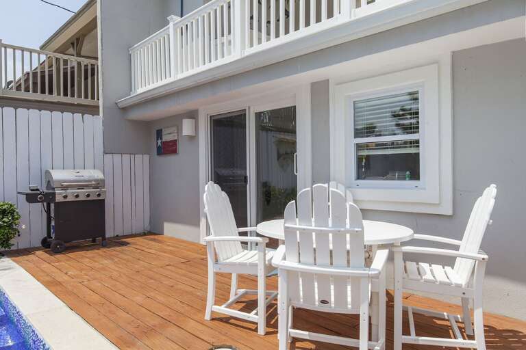 Backyard Deck and Gas Grill