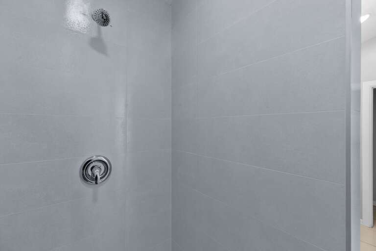 NEWLY remodeled walk in shower