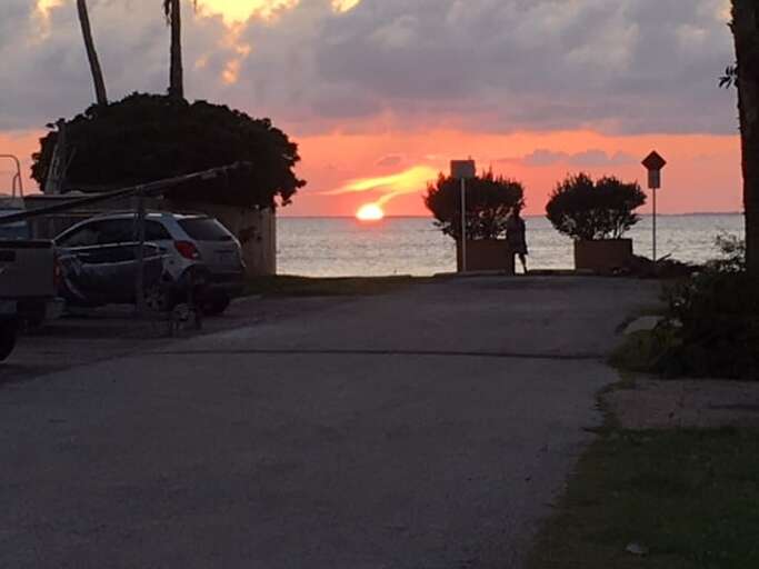 At the end of the road, there is a nice bay area viewing spot where guests can fish as well!