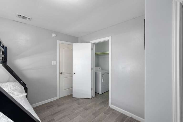 Washer/Dryer Room in 1st floor bedroom