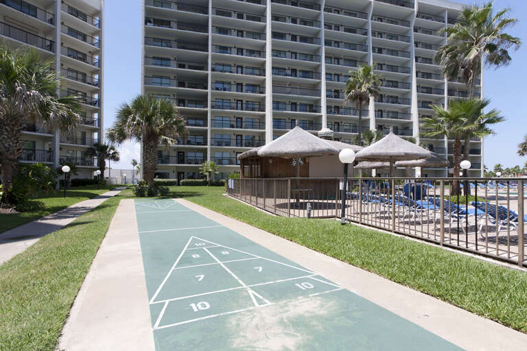 Guests can have fun on the shuffle board court!
