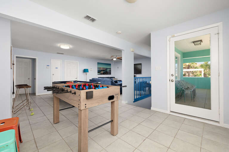 2nd Floor Living Area with Foosball and Pool Table