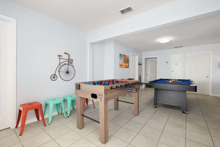 2nd Floor Living Area with Foosball and Pool Table