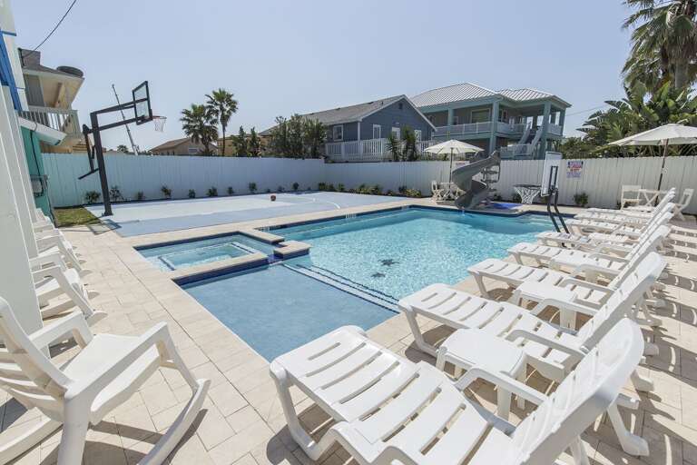 Enjoy the island breeze by the private heated pool!