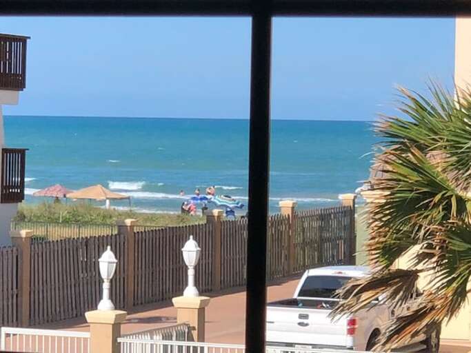 Guests can enjoy beautiful beach view from second floor balcony and second floor living room.