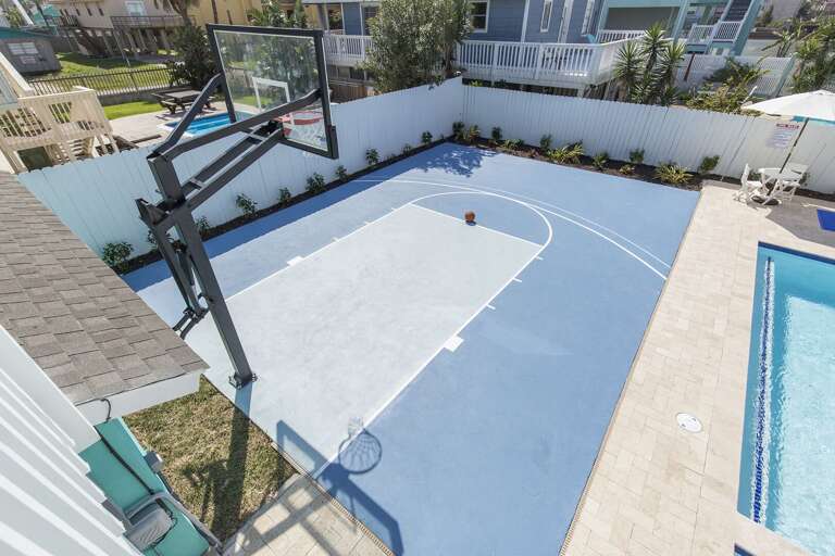 One of a kind basketball court.