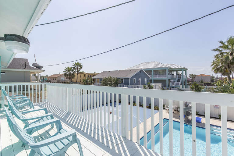 Wrap around balcony overlooking the pool.