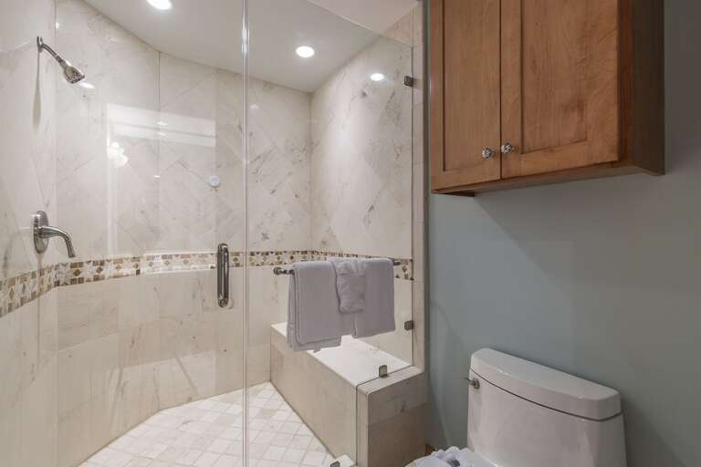 Beautiful walk in tile shower