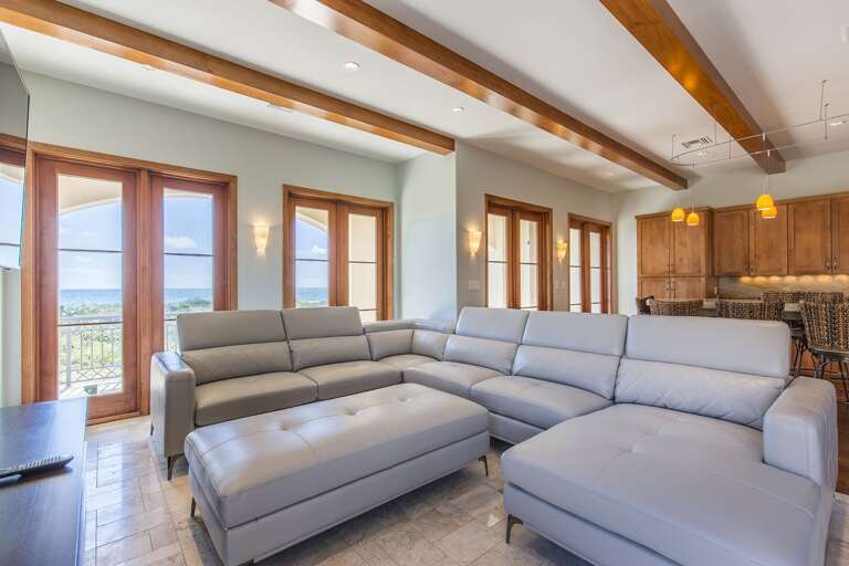 Living area has great ocean views!