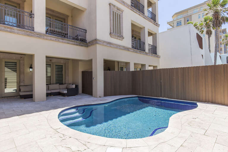 Private pool! The North & South townhouses are individual rentals. The pool is not shared and is separated by the privacy fence.