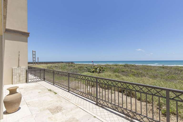 Backyard patio facing the ocean