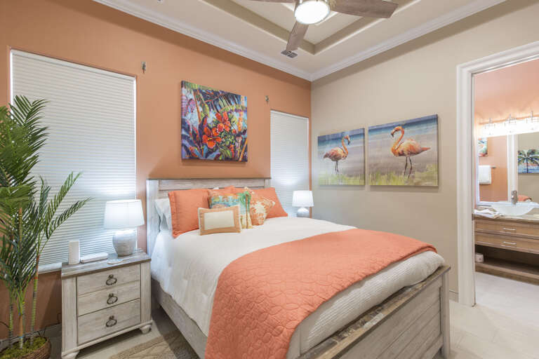 Second floor bedroom with  a queen bed