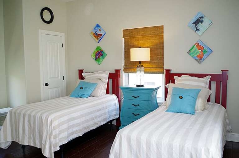 Third guest bedroom is also equipped with two Twin beds