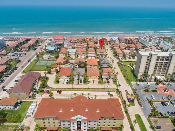 Aerial of the Villas of South Padre Subdivision