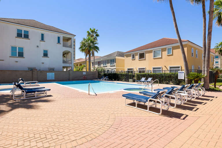 Enjoy the beautiful South Padre sun at the community pool!