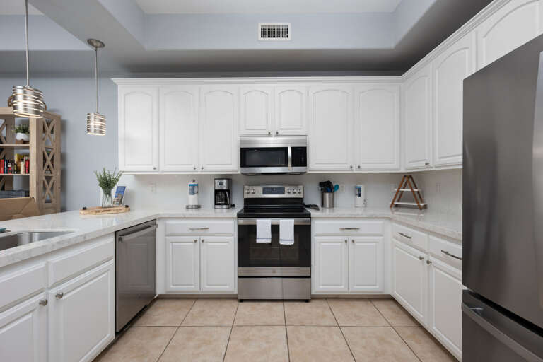 Kitchen is fully stocked with all cooking supplies with Stainless Steel Appliances!