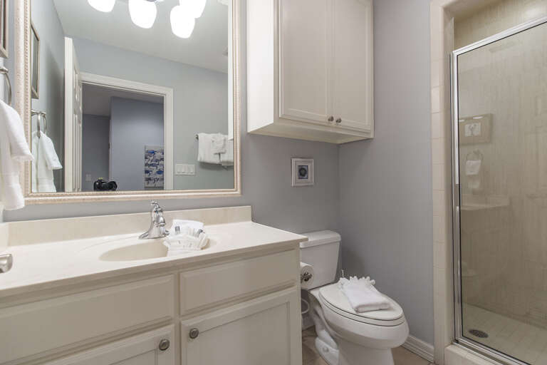 Master en-suite walk in shower.