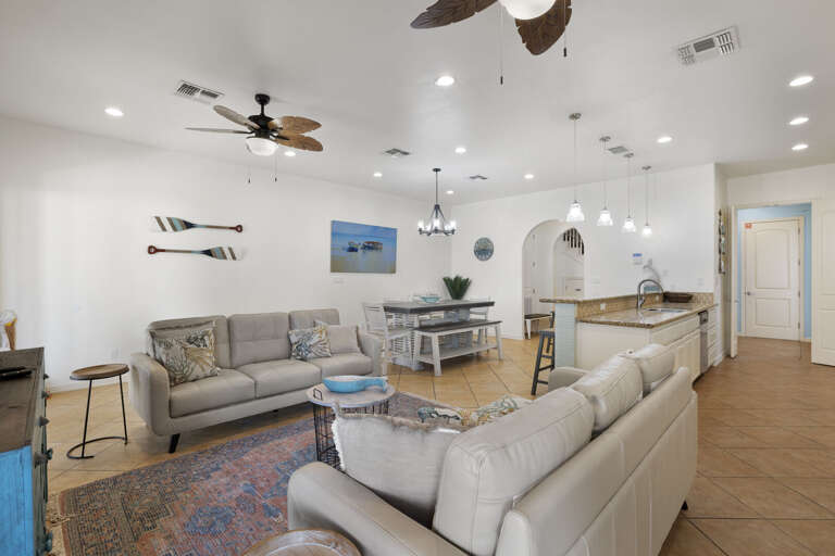 Bright, spacious living room.