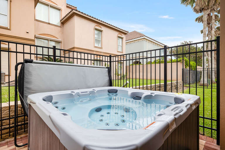 Enjoy the private hot tub in backyard!