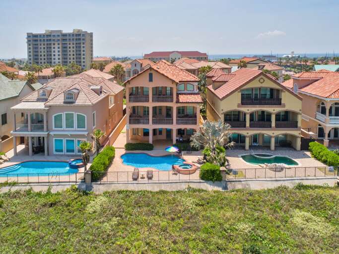 Aerial of our beachfront home!