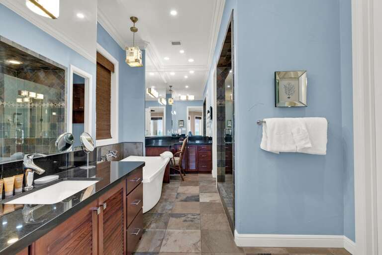 Attached master bathroom to the ground floor Master Bedroom.