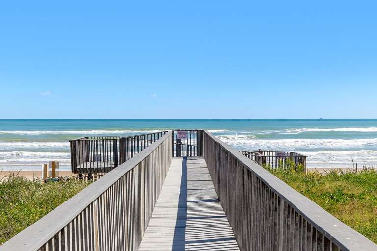 Boardwalk leading towards our beach!