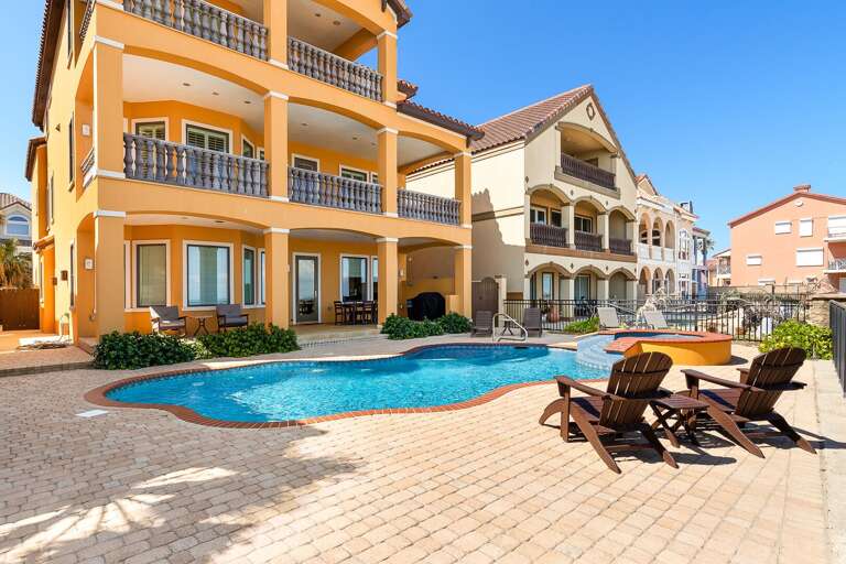 Pool area gets plenty of sun during the day and provides a private area to enjoy the beach as well!  ocean views. (Hot tub is NOT an active amenity/it is not heated!)
