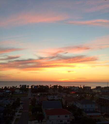 Stunning sunset over the Laguna Madre Bay!