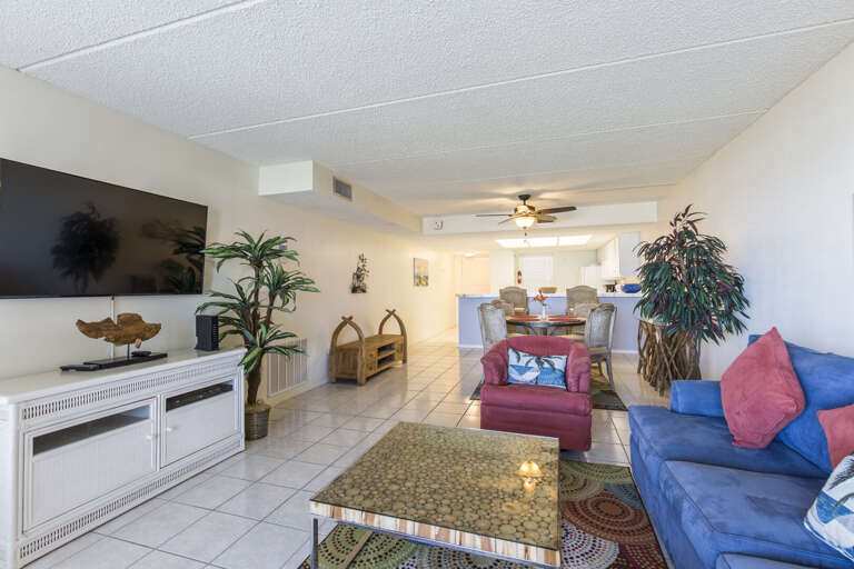 Living area with beach views Living area with beach views