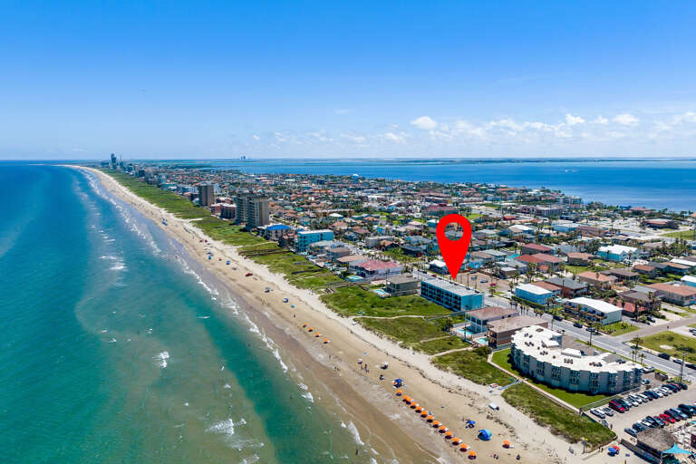 Aerial view of the property and the beautiful South Padre Island Beach! Aerial view of the property and the beautiful South Padre Island Beach!