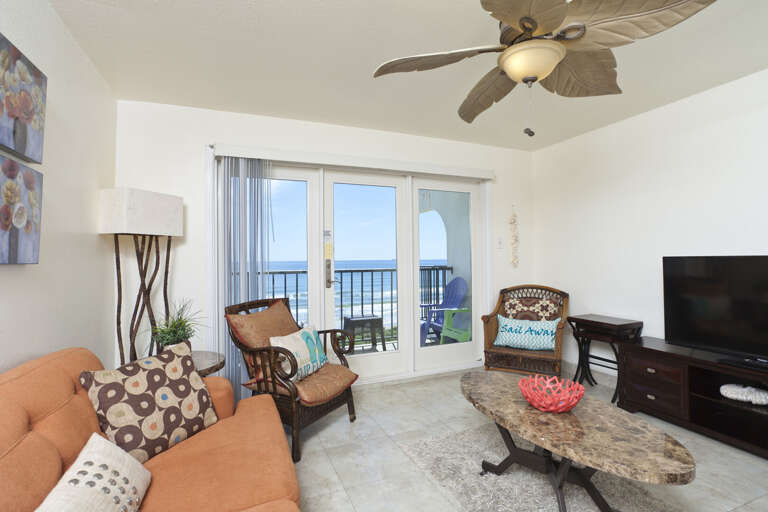 Living area with flat screen T.V.