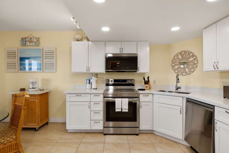 Open concept kitchen area!