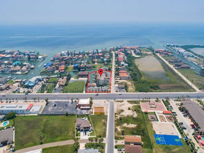 Aerial view of the complex