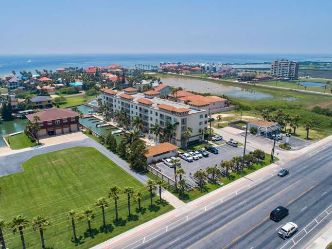 Aerial view of the complex