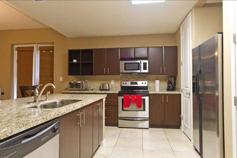 Stainless steel appliances.