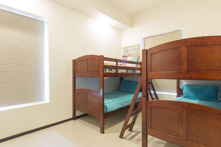 Bedroom #2 with 2 sets of twin bunk beds.