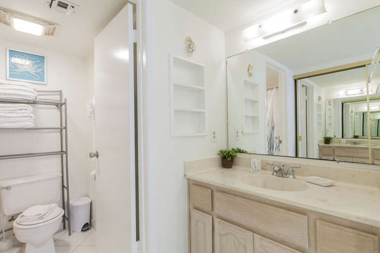 Bathroom with bathtub & shower combination