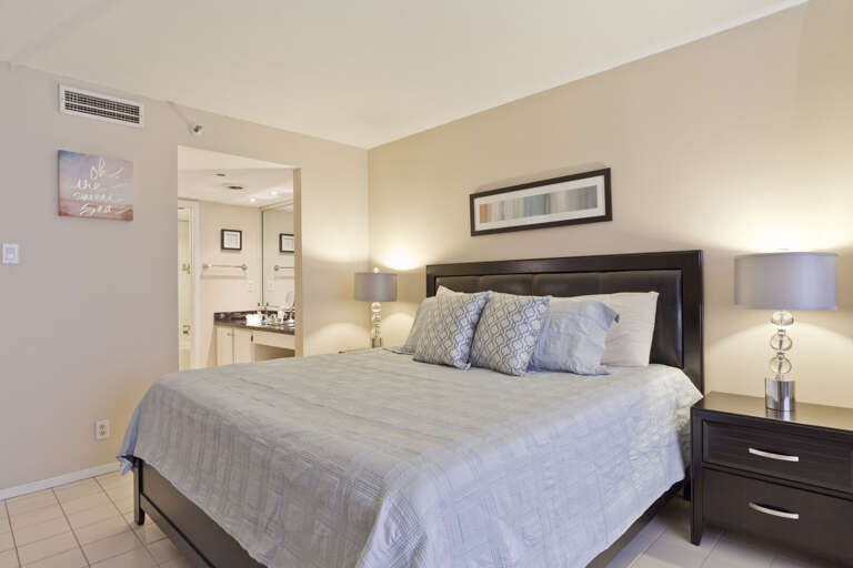 Master bedroom with a king bed and flat screen TV!