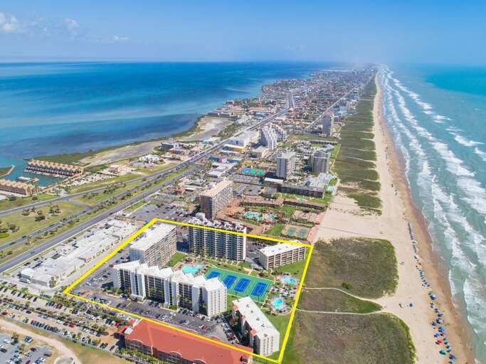 Aerial of Saida Condominiums! Ocean Front!