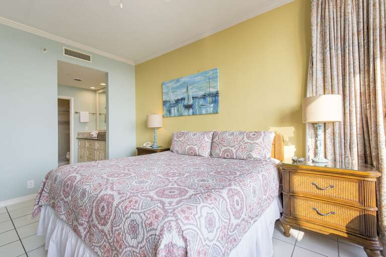 Master bedroom with a king bed!