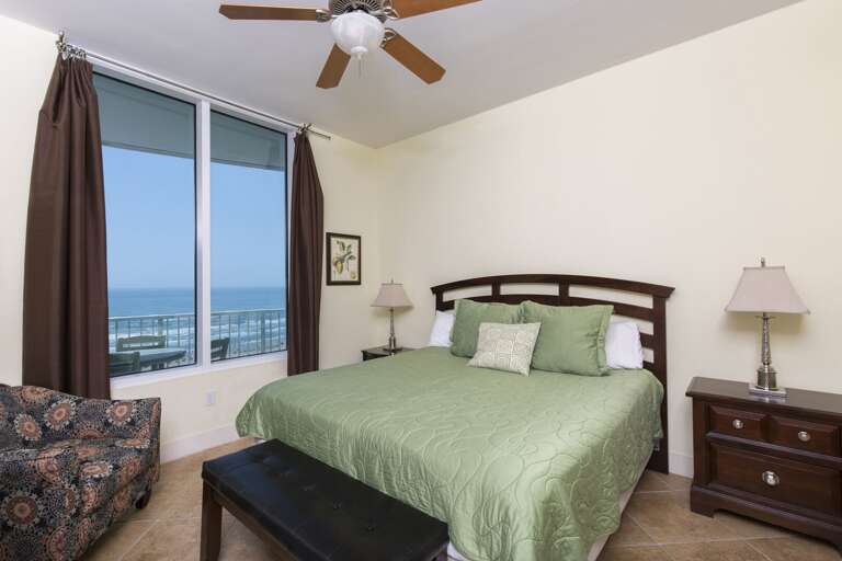 Master bedroom also has views of the ocean!