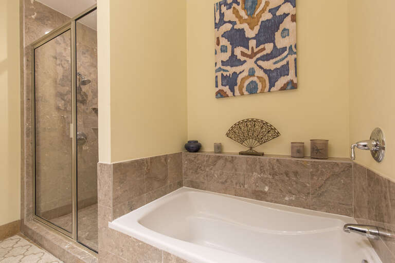 Guest bathroom with a jetted tub!