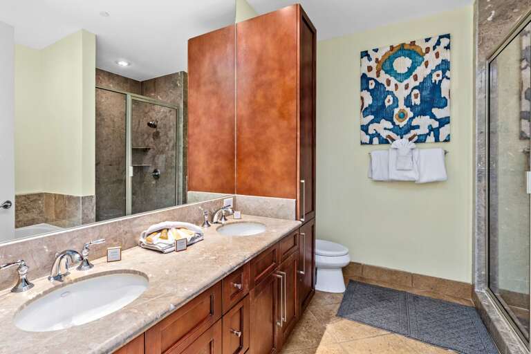 Guest bathroom with two sinks!
