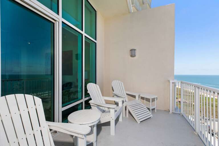 Patio furniture available to relax and catch the gorgeous sunrise!