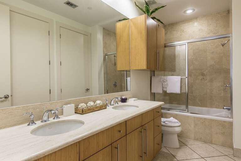 Guest Bathroom with tub and shower combination