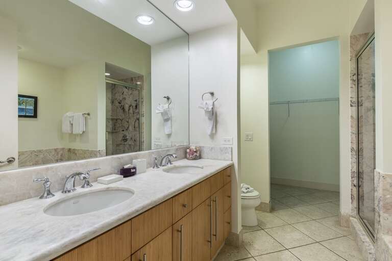 Master Bathroom with double sink feature!